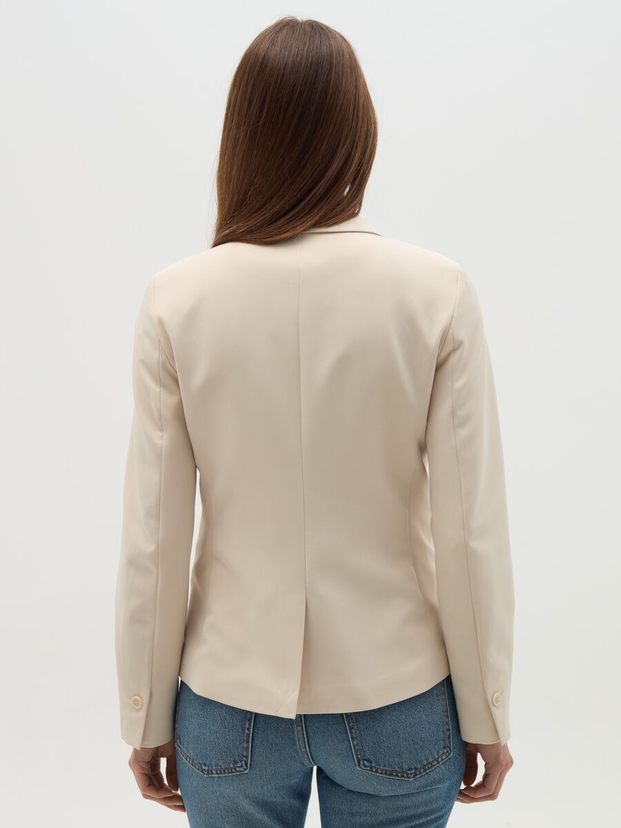 Curvy solid colour single-breasted blazer_2