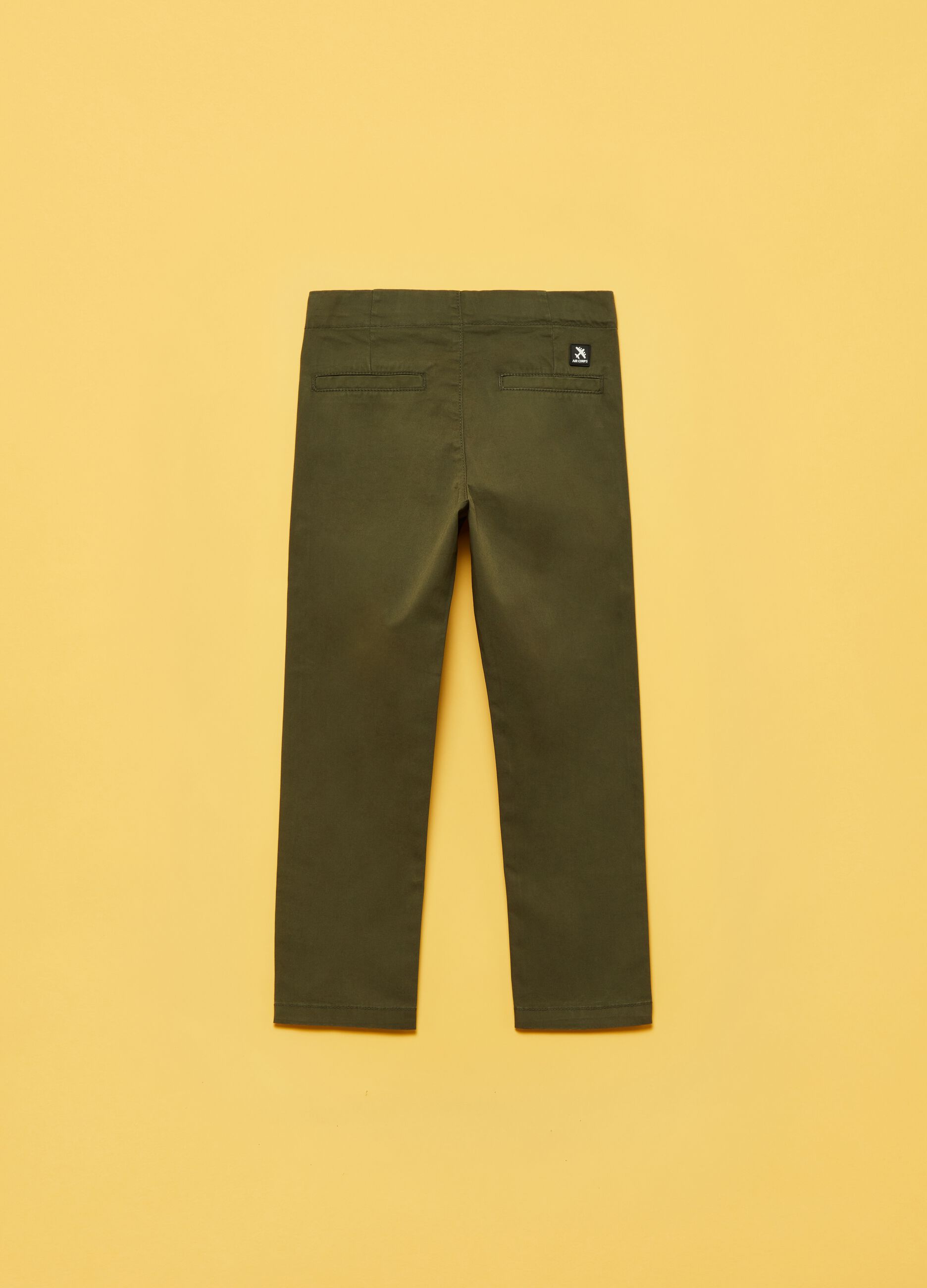 Trousers in cotton twill