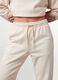 White cotton-blend joggers with elasticated waistband, regular fit_2