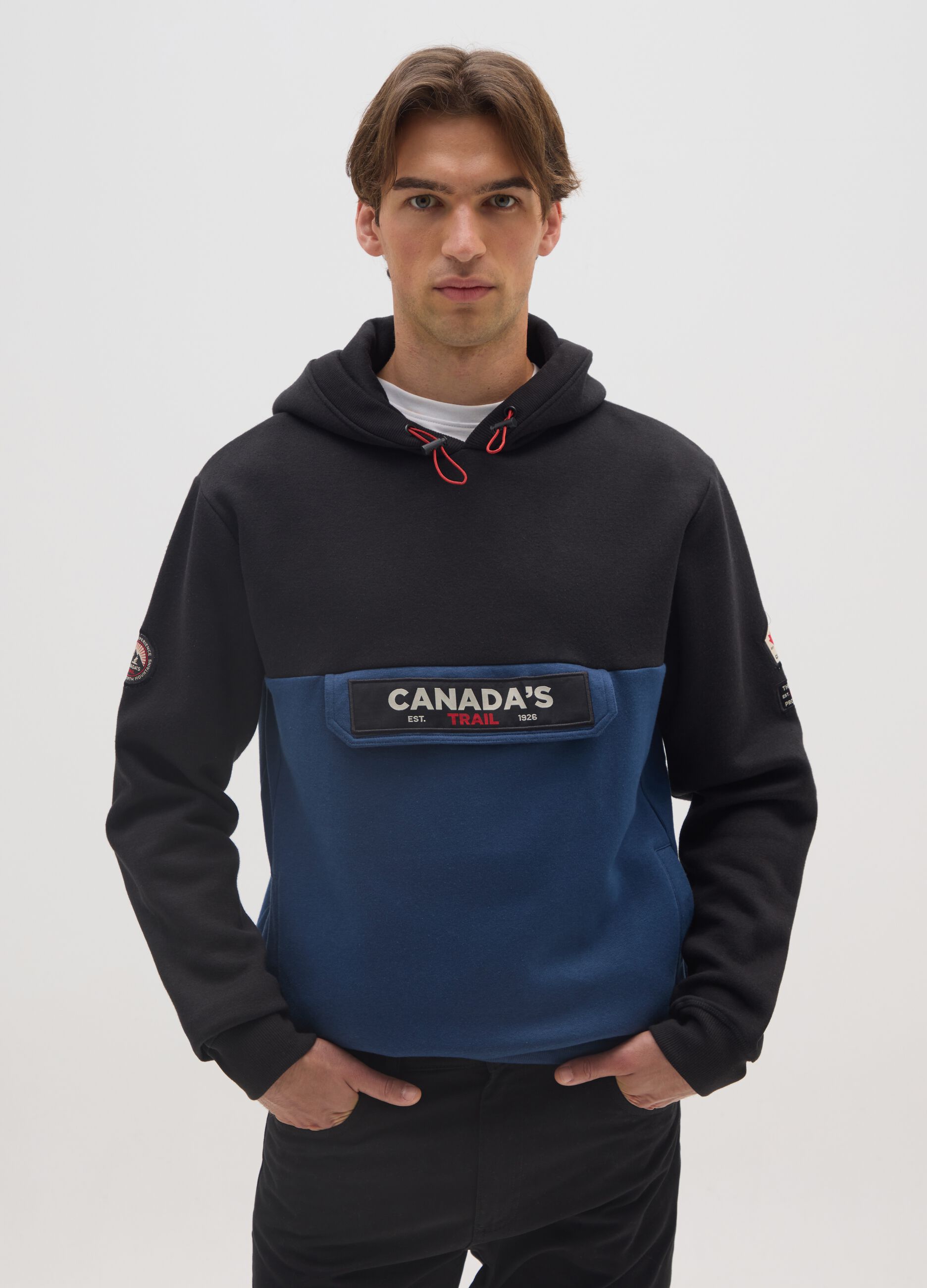 Multicolour cotton blend hoodie