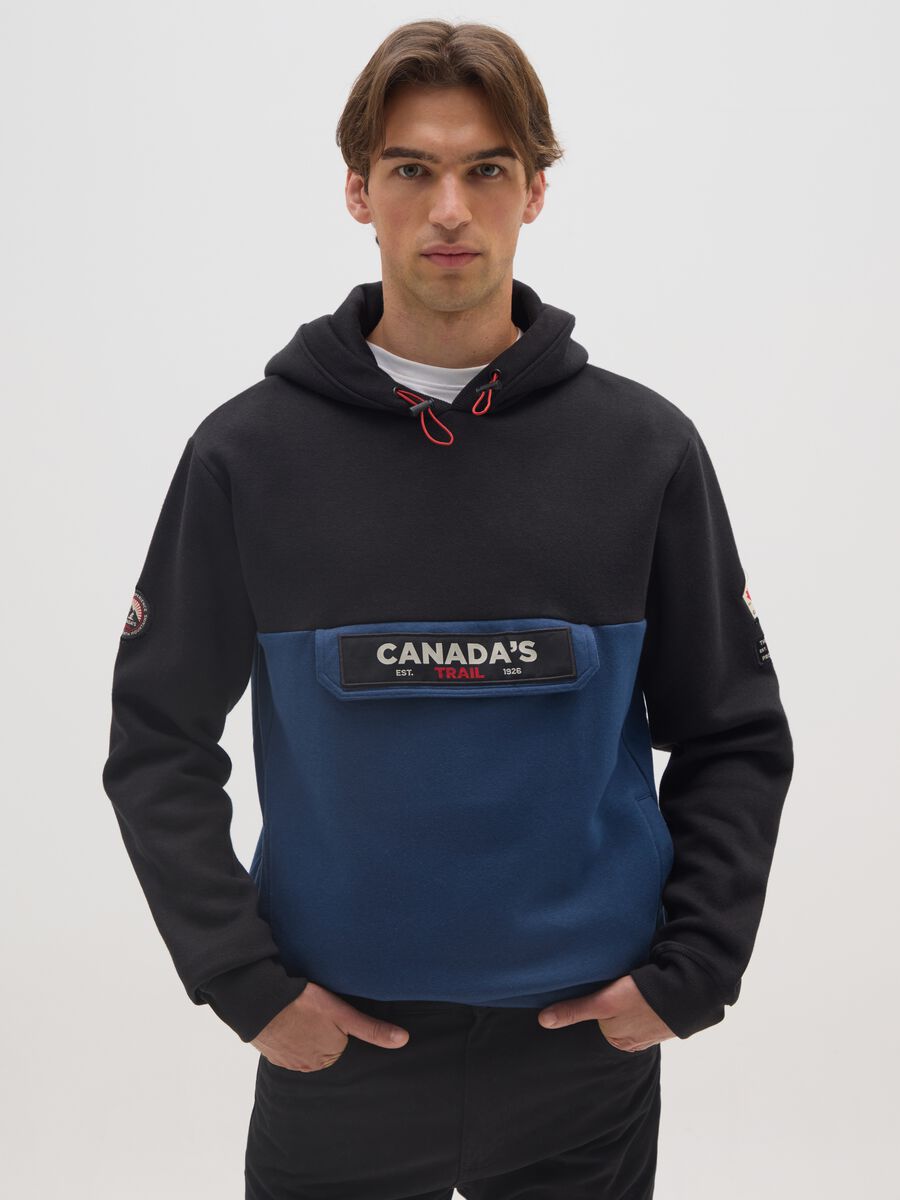 Multicolour cotton blend hoodie_0