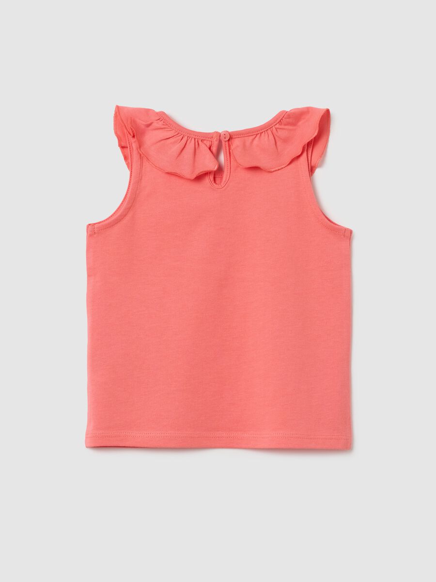 Baby Girl Top in Pure Cotton Pink Regular Fit with Ruffles_1