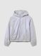 Regular fit grey girl's jacket with hood_3