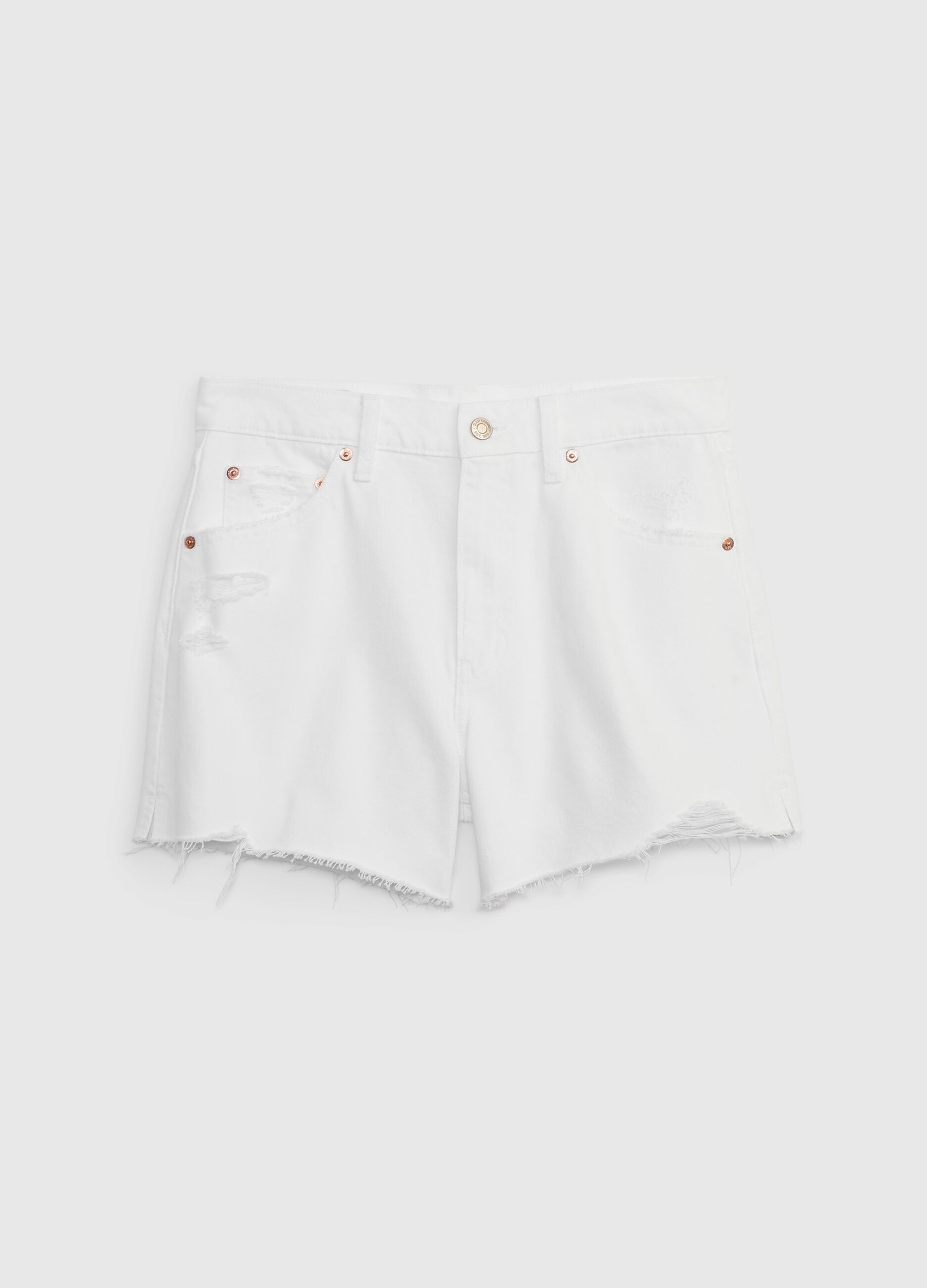 Shorts in denim a vita alta_5
