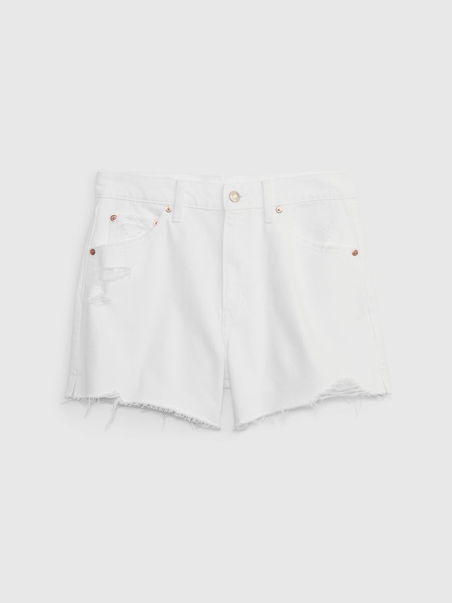 Shorts in denim a vita alta_5