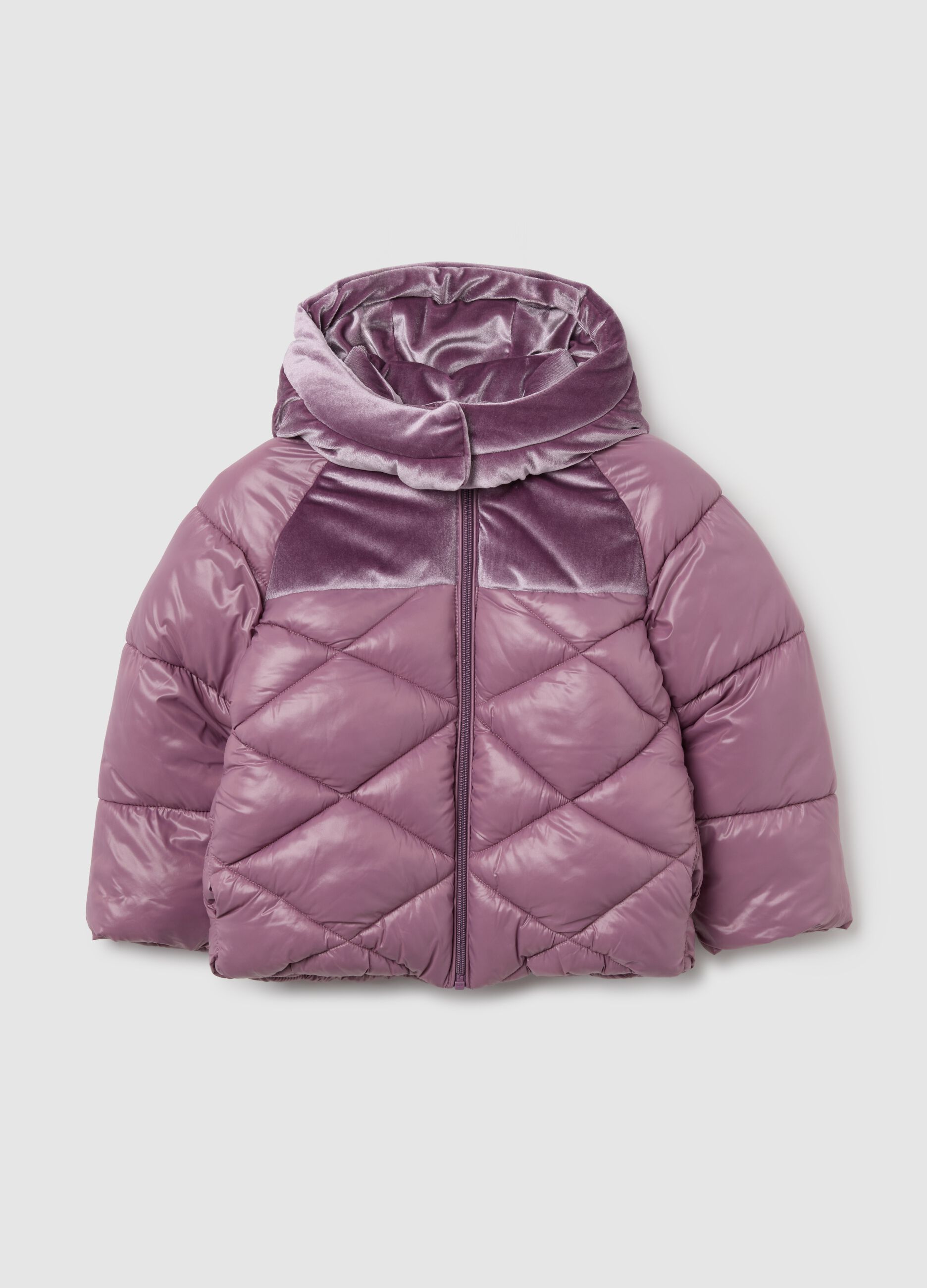 Purple padded jacket for girls