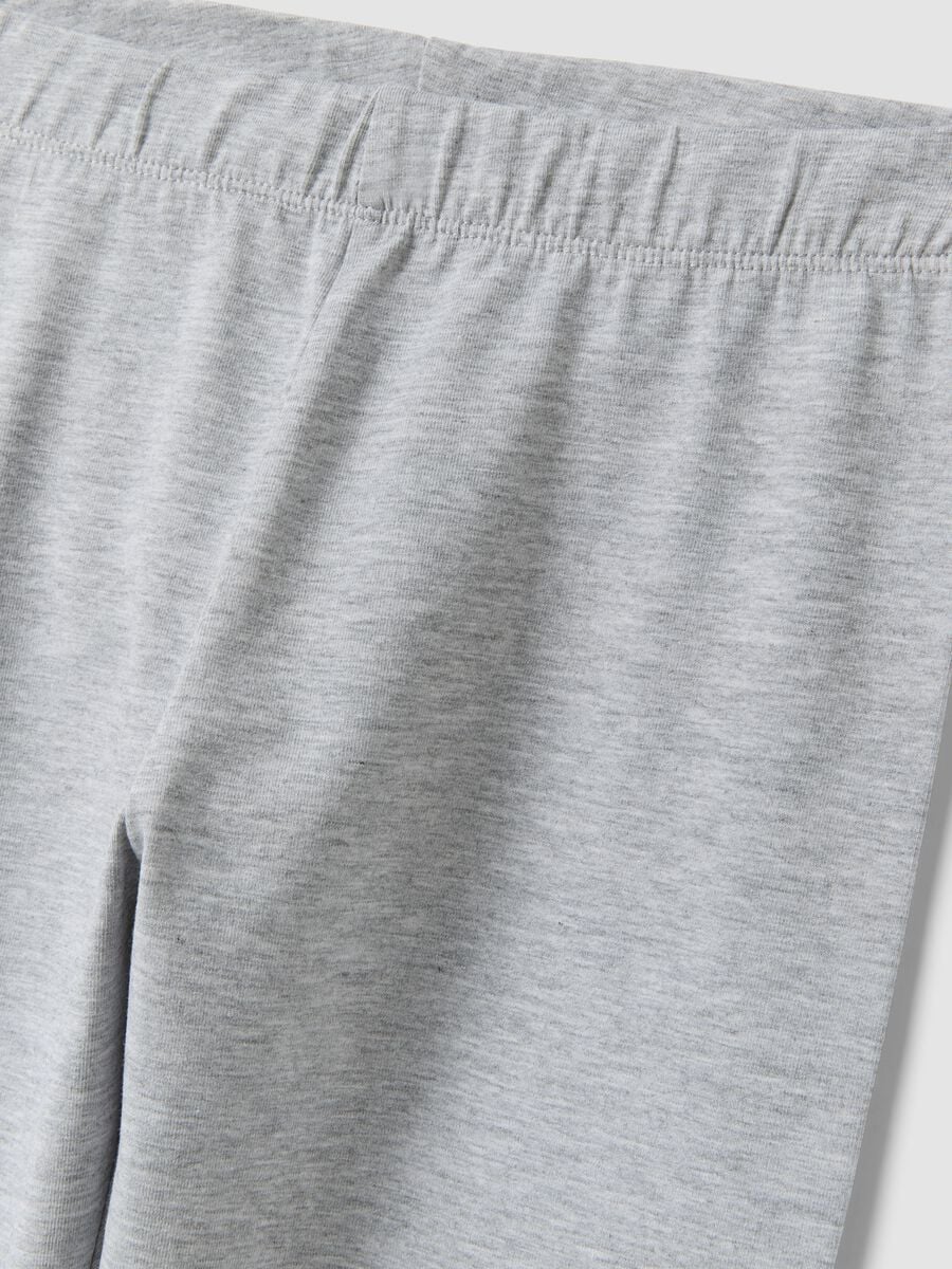 Leggings skinny grigi in misto cotone organico elasticizzato per ragazza_2