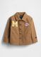 Brown cotton jacket with Disney patches_0