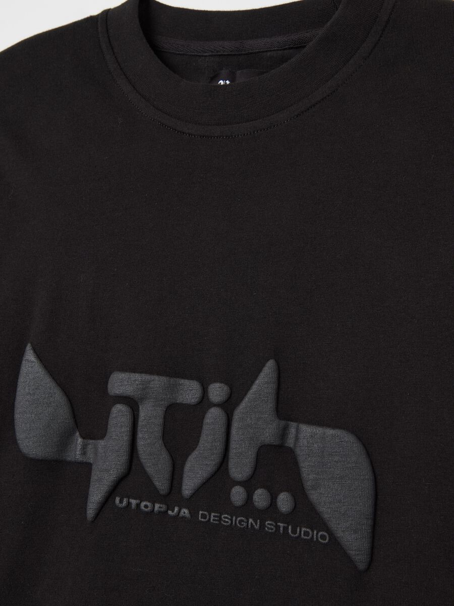 Long-sleeved Graphic T-shirt Black_7