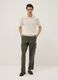 Green regular-fit linen and cotton-blend cargo trousers_0