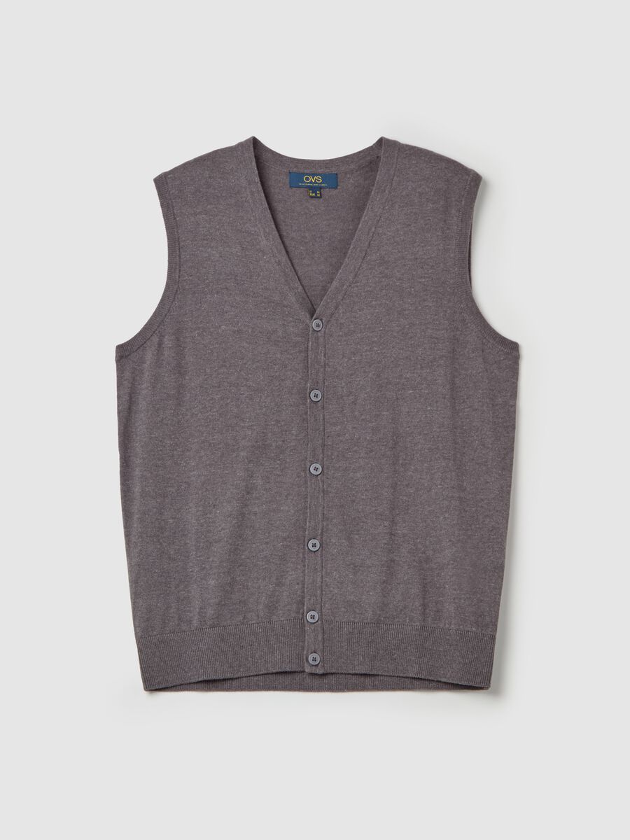 Gilet with V neck and buttons_4