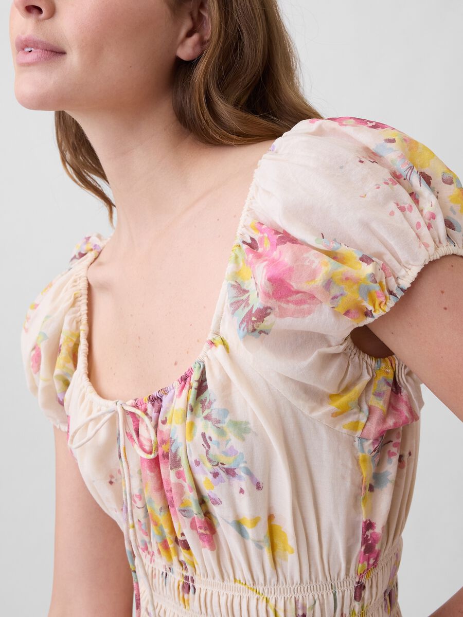 Pure cotton floral midi dress_3