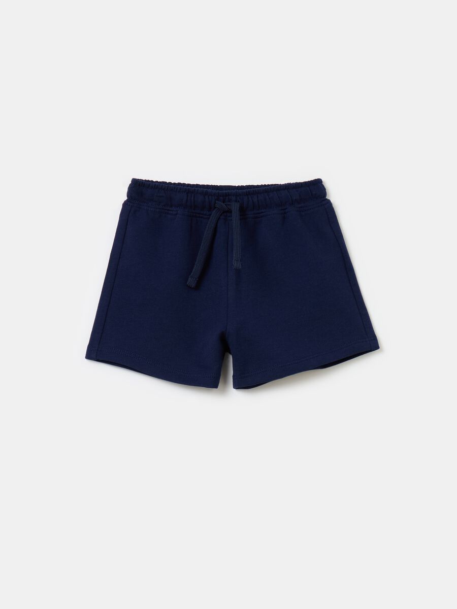 Shorts in French Terry con coulisse_0