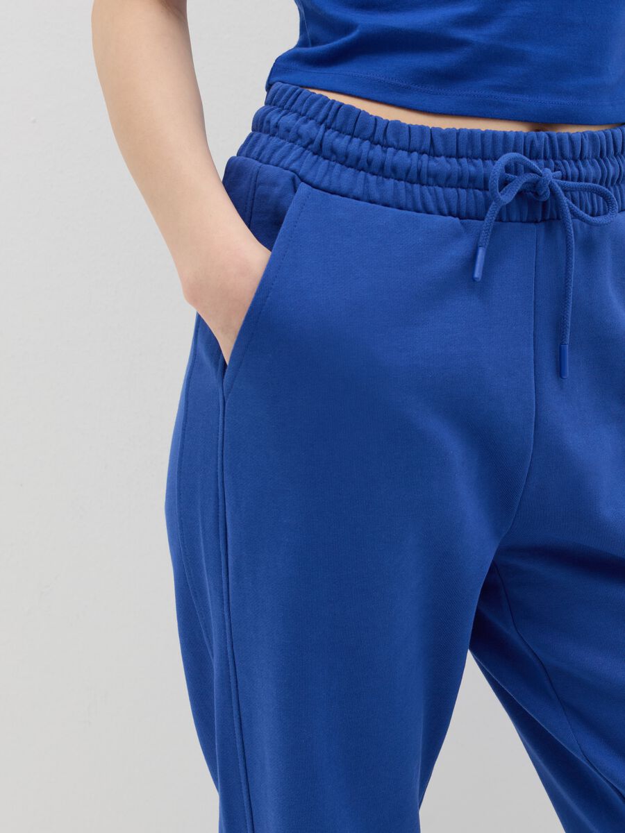 Fleece joggers with drawstring_3
