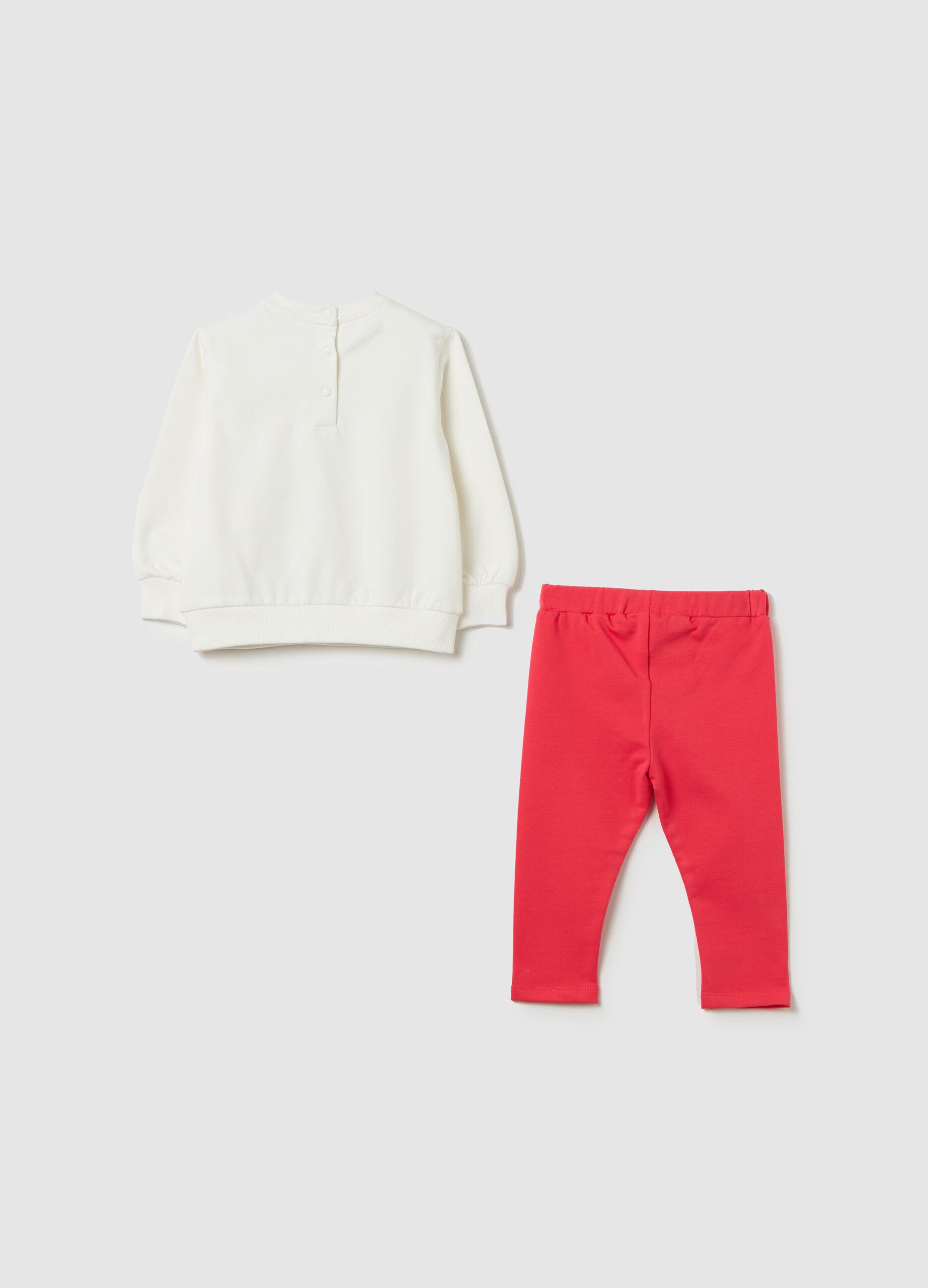 Jogging set with Minnie Mouse and Figaro print