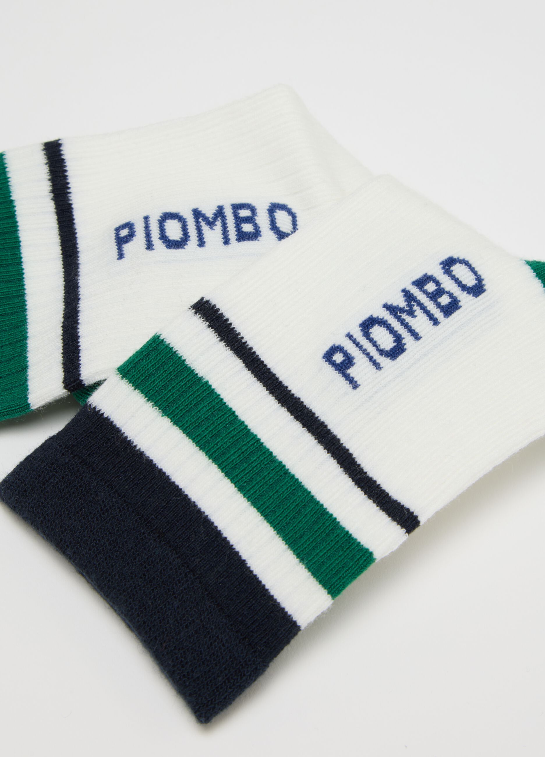 Set bipack calze da ragazzo in misto cotone multicolor elasticizzato