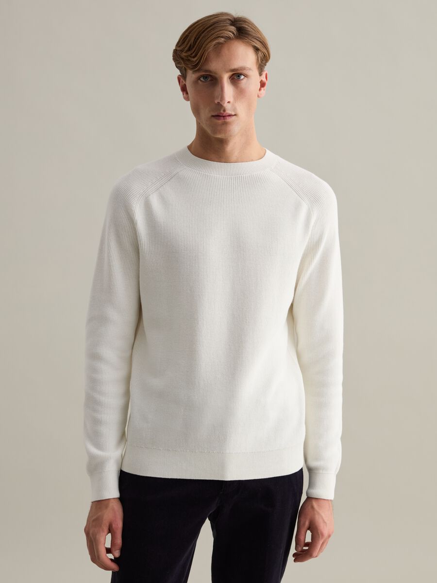 Contemporary pullover with ribbing_0