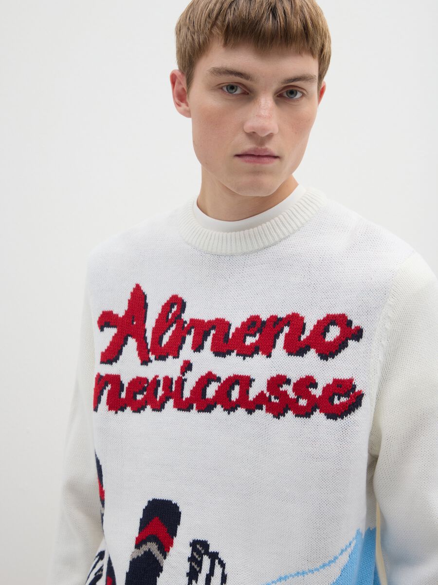 Regular fit multicolour sweater with print_3