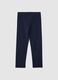Girls' Blue Cotton Blend Skinny Leggings_1