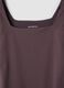 Brown stretch-fabric bodysuit with sweetheart neckline_7