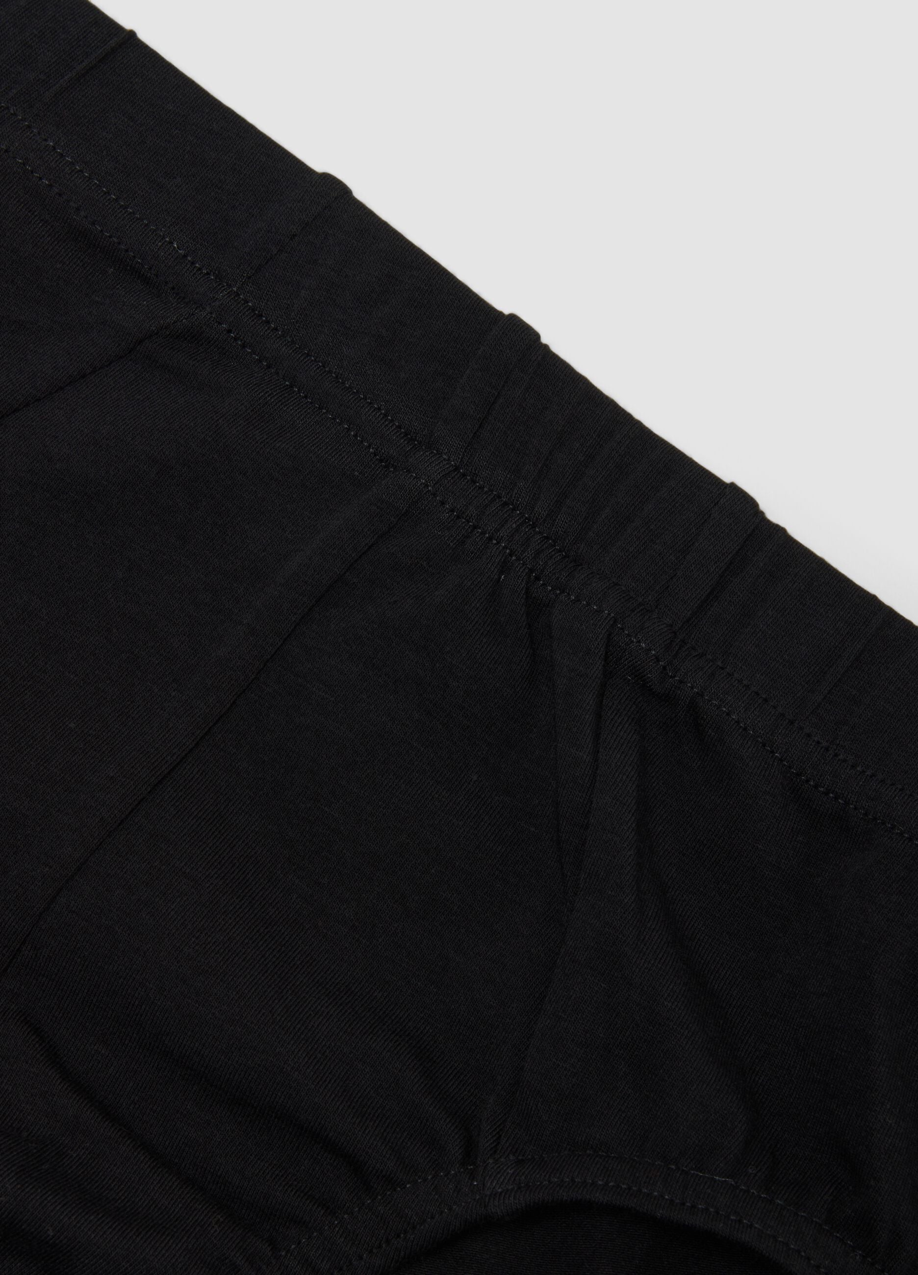 Black organic cotton briefs