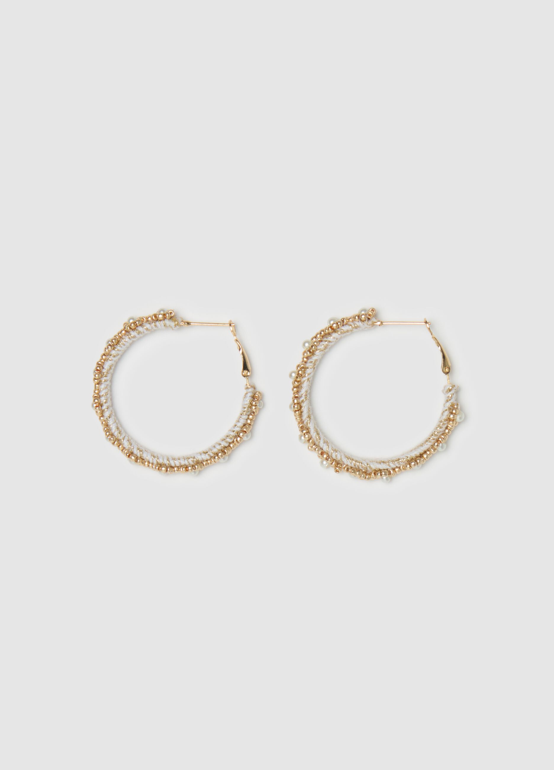 Hoop earrings with beads