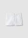 White pure cotton five-pocket shorts_0