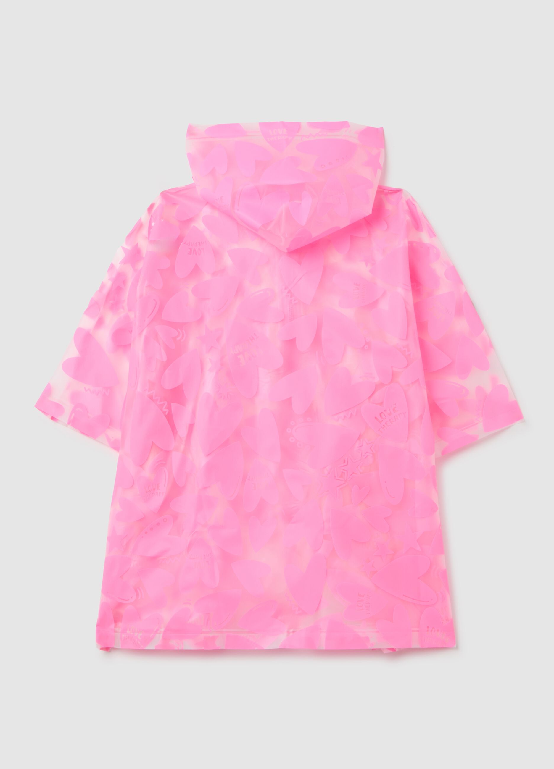 Pink poncho for girls