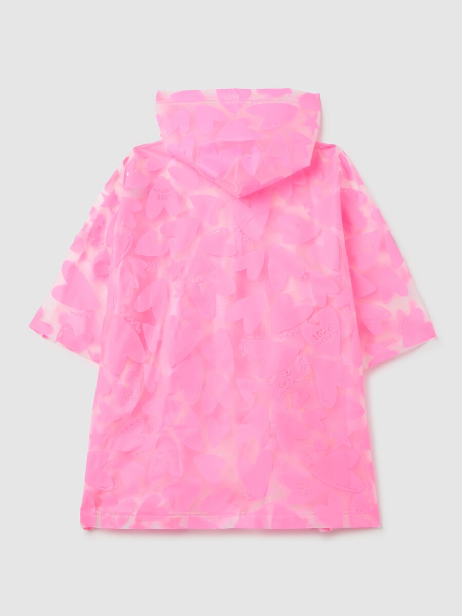 Pink poncho for girls_1