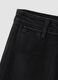 Black Stretch Cotton Wide Leg Jeans_1
