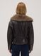 Dark brown regular-fit jacket with statement collar_3