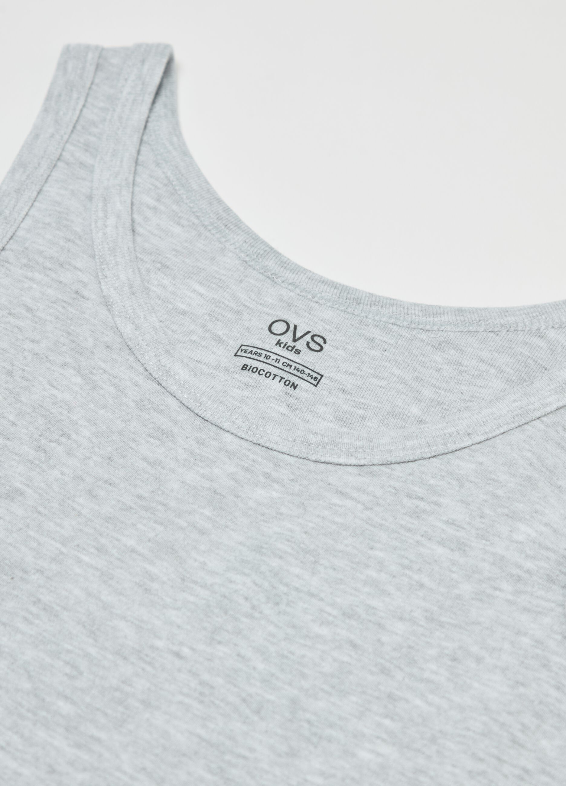 Two-pack racerback vests in organic cotton