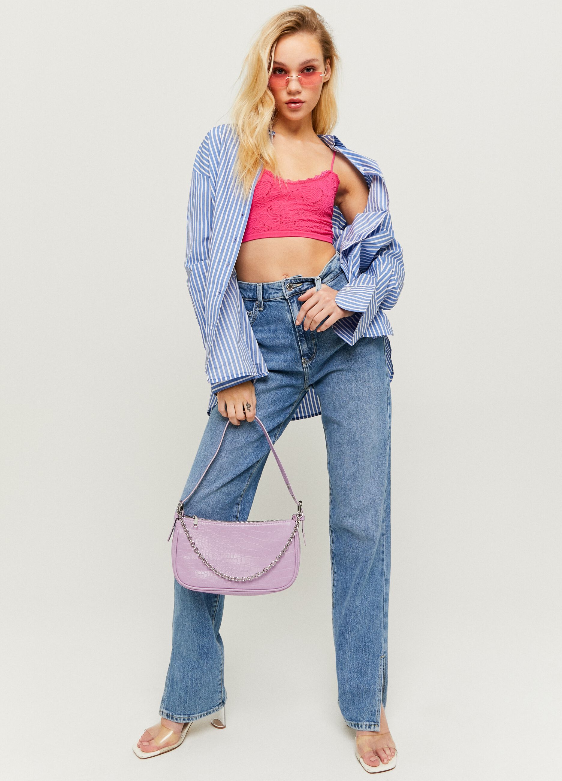 Camicia a righe con stampa_2