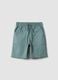 Light blue pure cotton shorts with elasticated waistband_0