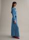 Long dress in pure blue lyocell denim regular fit with belt_1