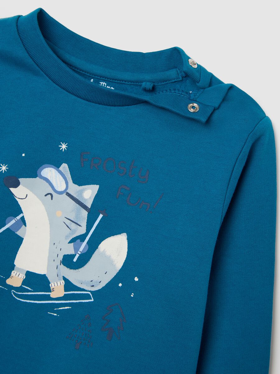 Newborn blue pure cotton pyjamas regular fit_3