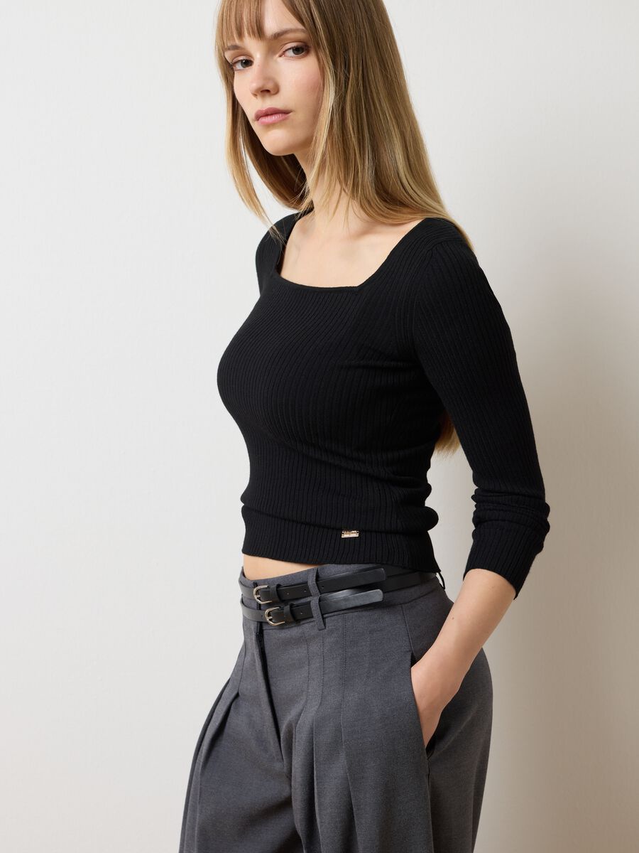 Maglione nero fitted_1