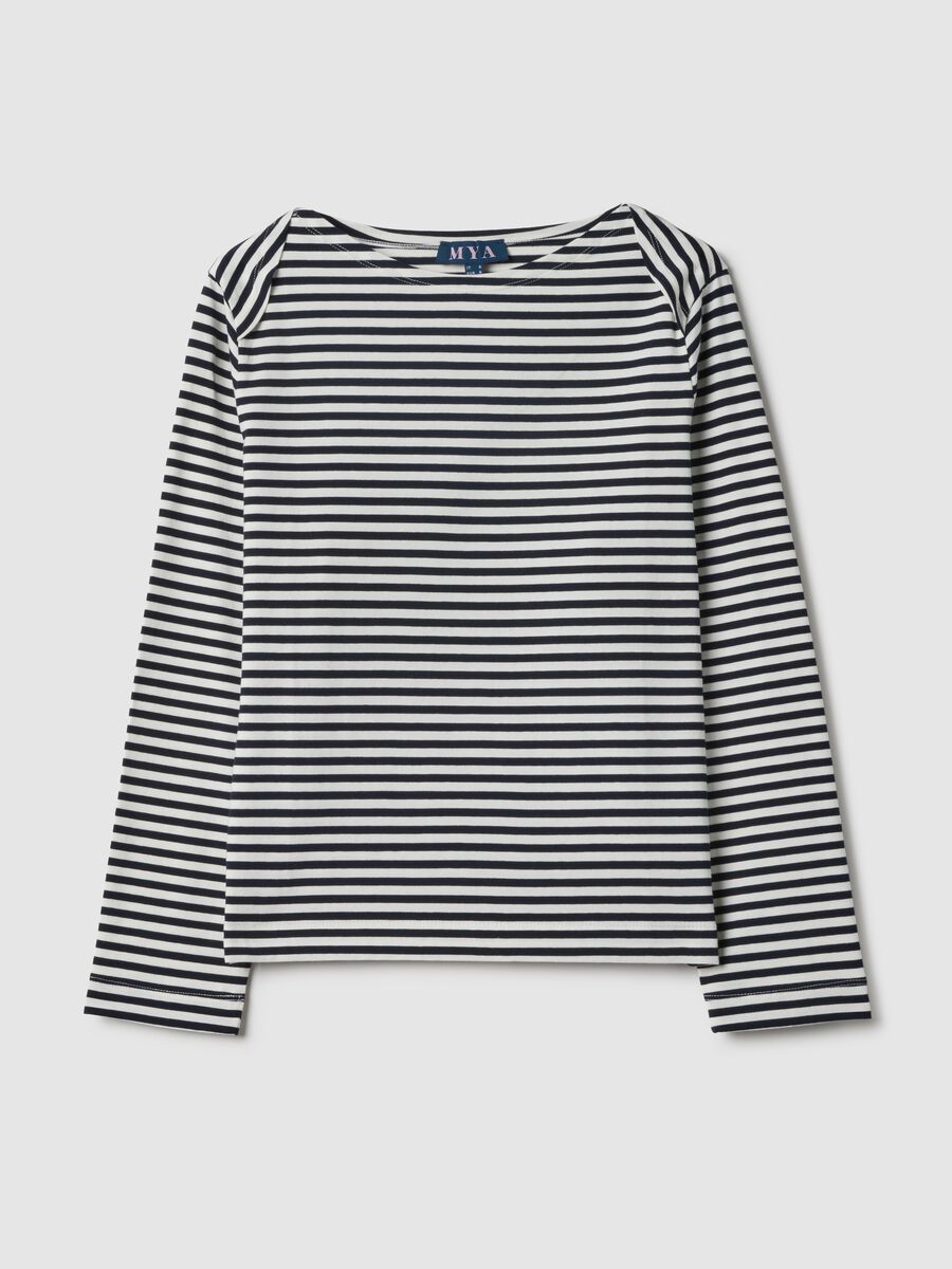 Striped Multicolour Regular Fit Stretch Cotton Top_4