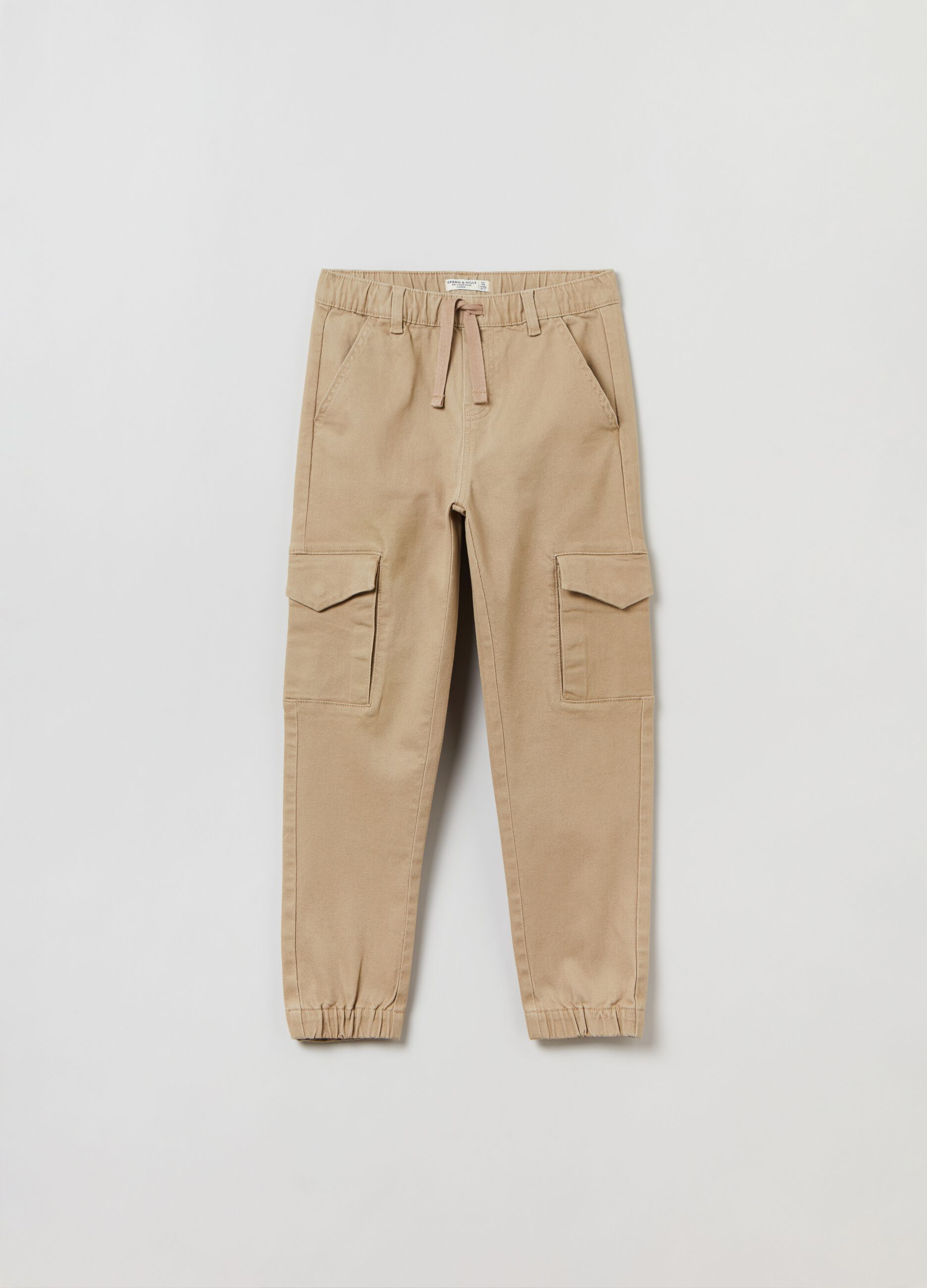 Pantaloni cargo con coulisse_0