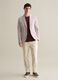 White and brown slim-fit blazer in striped seersucker_1