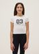 Girls' White Pure Cotton Slim Fit T-shirt with Print_1
