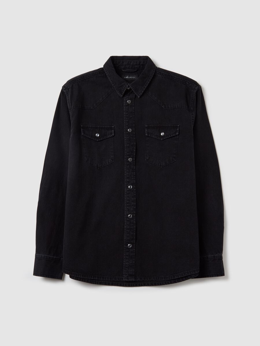 Cowboy shacket in denim_4