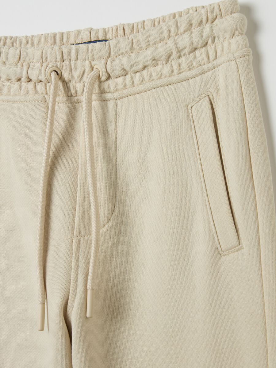 Fleece joggers with drawstring_2