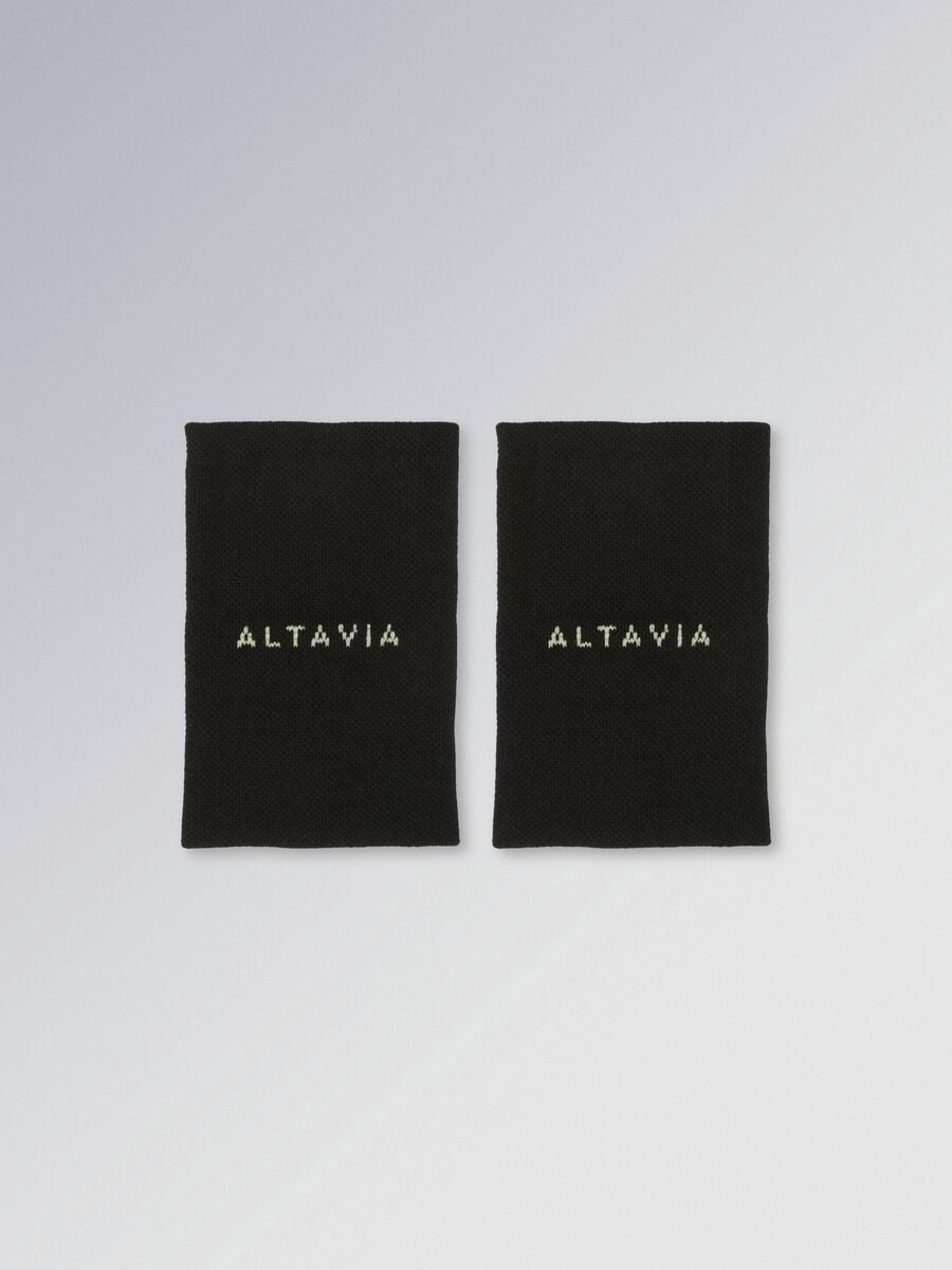 Black ALTAVIA COURT wristbands in stretch cotton_0