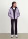 Purple Ultralight Padded Hooded Jacket with Zip for Girls_1
