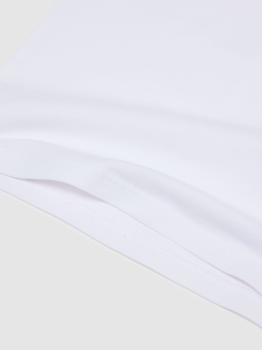 Two-pack white stretch cotton t-shirt for kids regular fit_2