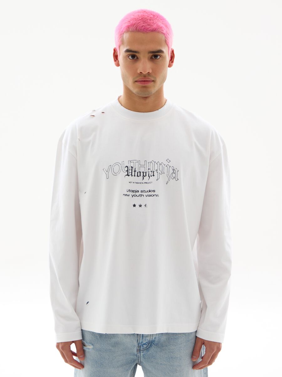 Graphic Long-Sleeved T-Shirt White_2