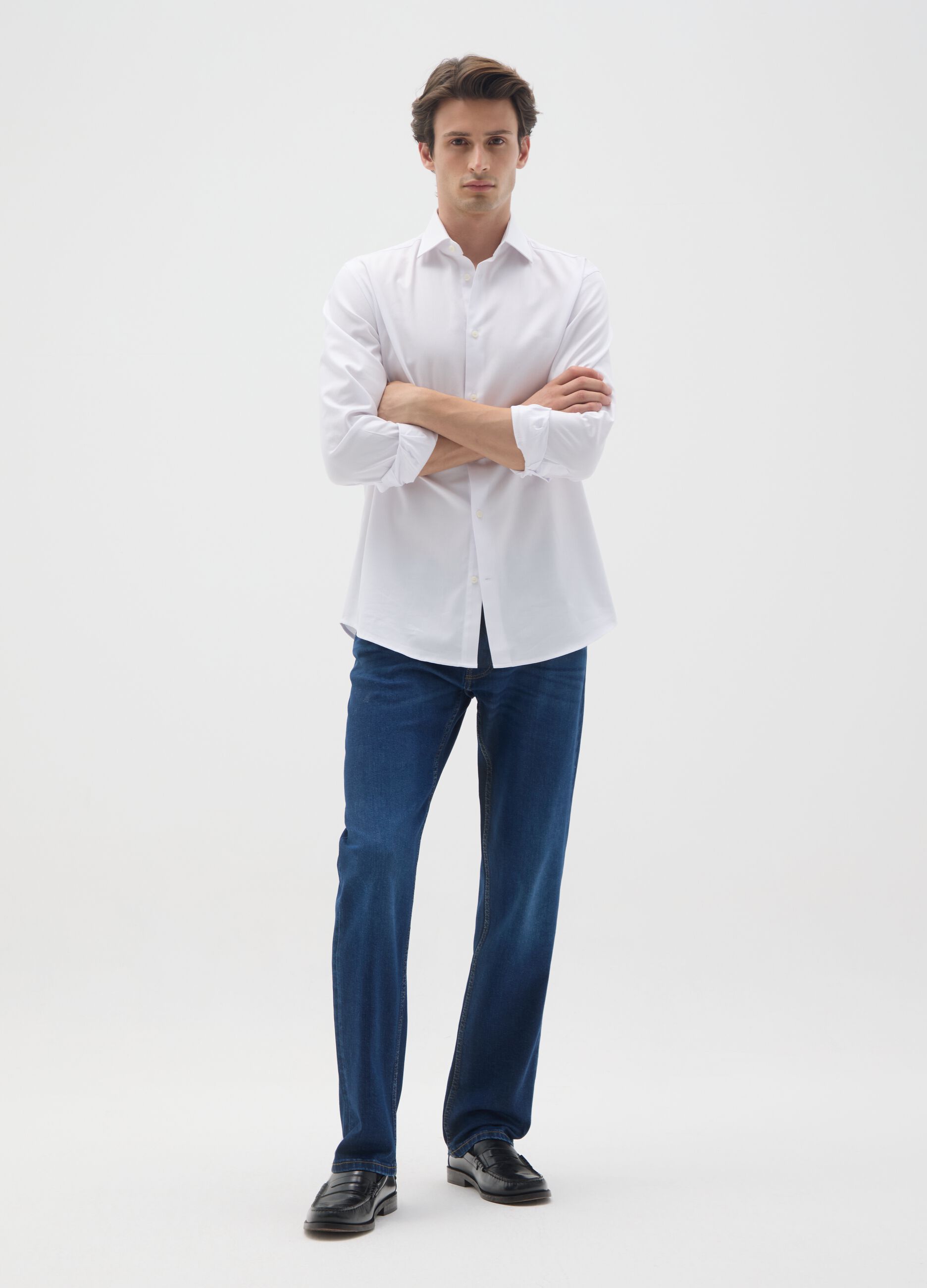 Regular fit blue denim jeans