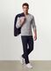Grey honeycomb viscose-blend T-shirt, regular fit_0