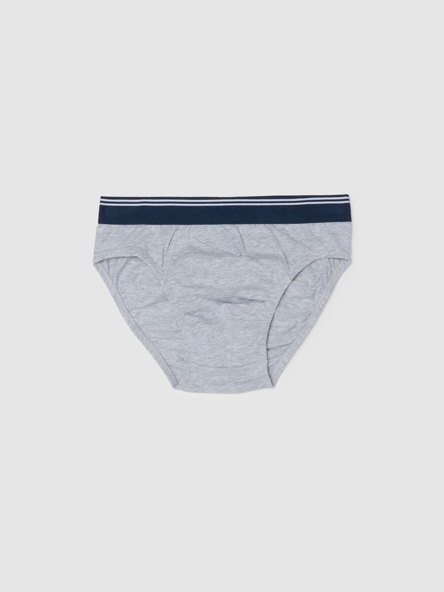 Boys' Grey Stretch Cotton Regular Fit Briefs_0